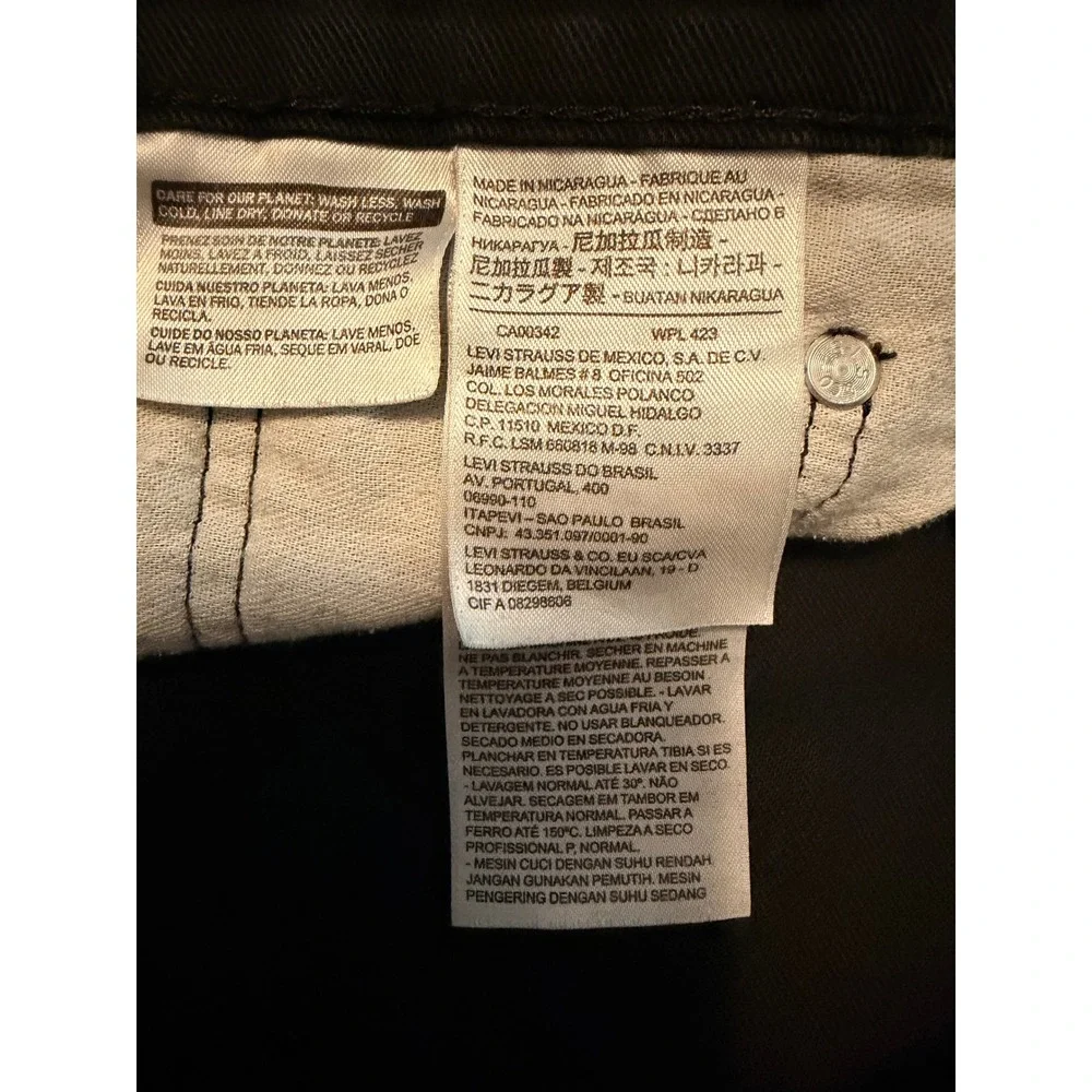 Levis 541 Athletic Taper Black Jeans Mens 32x32 Stretch Denim Pants